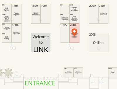 Gaylord Texan RILA LINK event map | C.H. Robinson booth