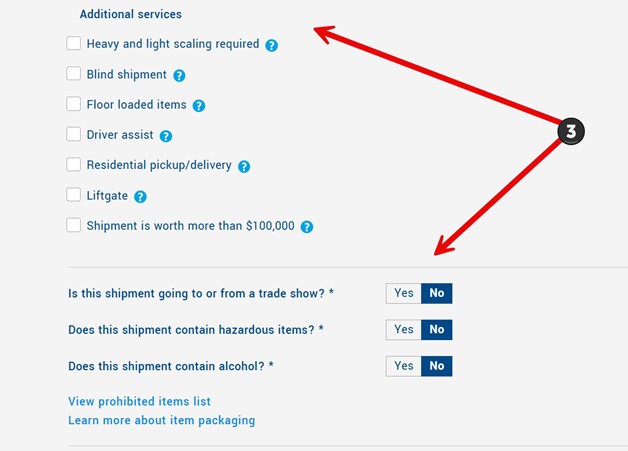 Step 5: Additional shipping services